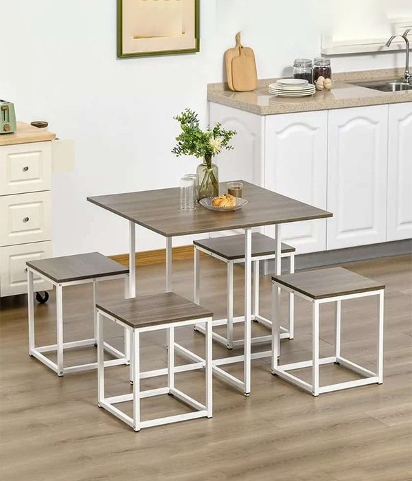 Dining table and stools 4 seater